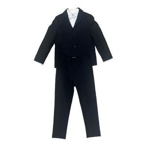 Boys Set of Zara tailored fit Navy suit with white shirt in size 8